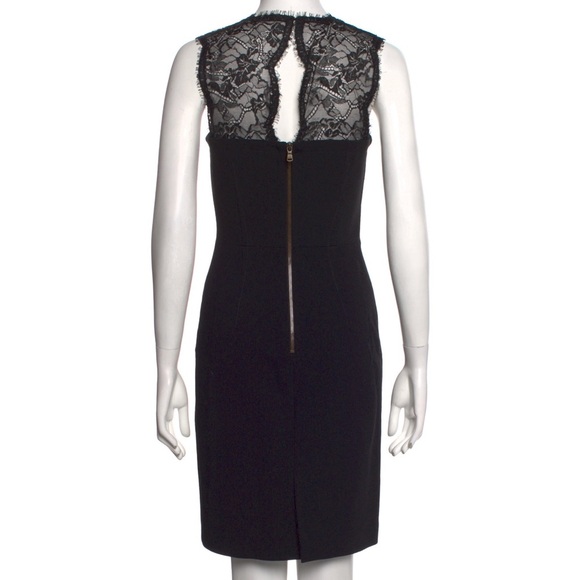 Emilio Pucci Sheath Dress Black Lace Embellishment Sleeveless Exposed Zip Back 6 - Picture 3 of 10